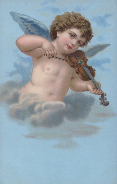 Cherub Playing the Violin by European School